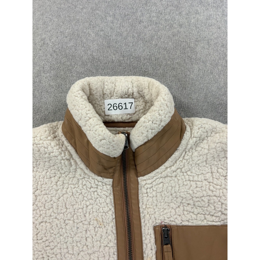 Abercrombie & Fitch SHERPA Full Zip Winter Jacket (Women's Small) White - Picture 4 of 12
